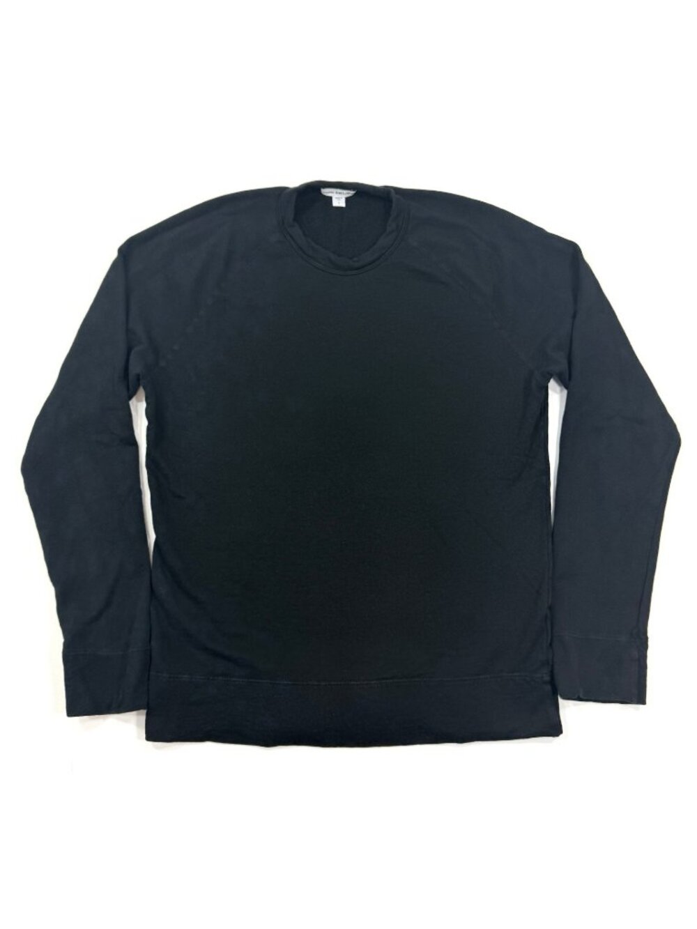 James Perse Vintage French Terry Sweatshirt Mens Size 1 Small Black Long Sleeve